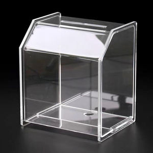صندوق اقتراع أكريليك شفاف مع قفل صندوق جمع التبرعات من الأكريليك صندوق اقتراح عملة اقتراع - Product Image 2