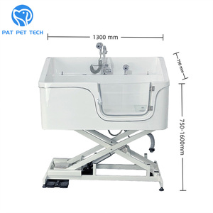 Baignoire multifonctionnelle pour animaux <span class=keywords><strong>de</strong></span> compagnie PAT PET en acrylique avec pédale <span class=keywords><strong>de</strong></span> levage, <span class=keywords><strong>bain</strong></span> à bulles, désinfection à l'ozone et lumière colorée pour le toilettage des animaux - Product Image 6