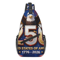 Sac bandoulière léger en polyester, motif drapeau américain, Aigle, 250e anniversaire de l'Amérique, sac à bandoulière patriotique