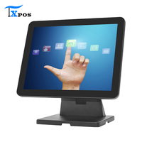 Monitor Táctil POS de 15 Pulgadas al por Mayor |   Pantalla LED Táctil Capacitiva de 10 Puntos, 1024x768, 4:3, con Interfaz Serial y Soporte