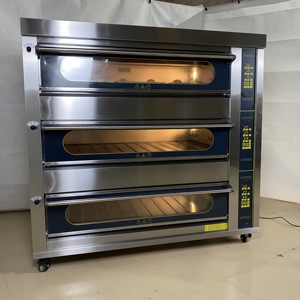 Four à gaz commercial de luxe à 3 niveaux et 9 plateaux, équipement <span class=keywords><strong>professionnel</strong></span> de boulangerie <span class=keywords><strong>pour</strong></span> le pain et la pâtisserie - Product Image 1