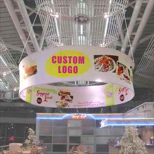 Banner Colgante Personalizado para Ferias Comerciales, Diseño de Fútbol, Material de Poliéster/Acrílico, Impresión a Doble Cara, Duradero - Product Image 1