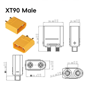 מחבר חשמל XT90 זכר ונקבה לסוללות ליתיום-יון להחלפה בסיטונאות - Product Image 2