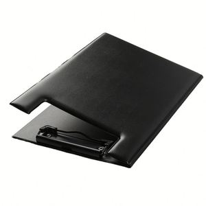 <b>A4</b> PU Leather Business Office Clipboard Writing Board <b>Folder</b> Foldable Portfolio With Storage <b>Pocket</b> File Binder Stationery - Product Image 1