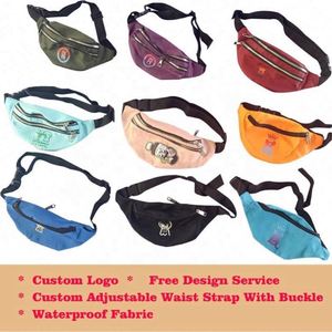 Sac banane personnalisé avec logo imprimé, sacoche de ceinture en toile imperméable pour événements publicitaires - Product Image 3