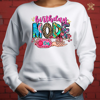 Conception de mode anniversaire transfert DTF à repasser pour filles femmes autocollants de transfert de chaleur pour vêtements