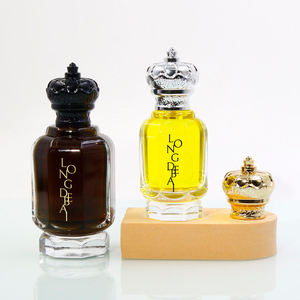 Luxury Octagonal Clear Glass Perfume Bottle 30ml 50ml 100ml Empty Refillable Fragrance <b>Spray</b> Perfume Bottle with Crown Cap - Product Image 2