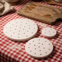Papiers de cuisson en silicone double face, résistants aux hautes températures, de qualité alimentaire et écologiques, pour cuiseur vapeur en bambou, antiadhésifs, pour dim sum et pain