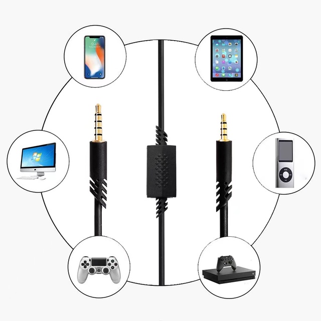 Custom High Quality 5mm PVC Jacket ASTRO A10 A40 Game Headphones 3.5mm Audio Cable with Control Keying for Gaming