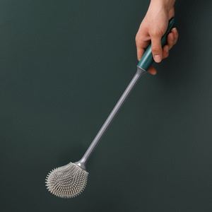 Brosse de toilette de luxe légère électroplaquée en PP+TPR, étanche, pour le golf, nettoyage des coins morts de la salle de bain à domicile, avec long manche - Product Image 2