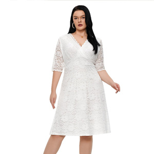 Nuovi <span class=keywords><strong>abiti</strong></span> <span class=keywords><strong>da</strong></span> sera europei e americani per <span class=keywords><strong>donne</strong></span> curvy, <span class=keywords><strong>abiti</strong></span> in pizzo per ragazze plus-size, vendita all'ingrosso - Product Image 2
