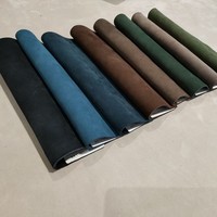 Tissu en cuir véritable en daim de vache véritable givré doux et confortable de couleur personnalisée pour canapé