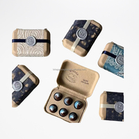 100% Biodegradable Eco-Friendly Molded Sugarcane Pulp Soap Box Customized Embossing Printing Paper Boxes Bagasse Tray Pulp