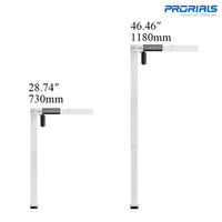 PRORIALS – Cadre de bureau électrique réglable en hauteur à moteur unique, meilleur prix, plage de hauteur 730-1180 mm, charge 60 kg, vitesse 20 mm/s