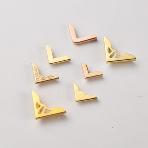 Metal Book <b>Corner</b> <b>Protectors</b> Chinese Style Decorative Hardware Durable Furniture Accessories Gold Rose Gold Finish - Product Image 3