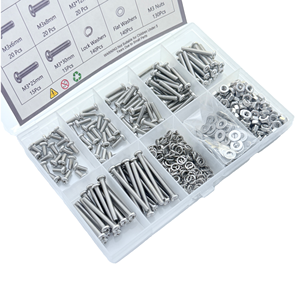 Thép không gỉ đặt vít phần cứng loại với trường hợp Phillips Pan đầu các loại hạt bu lông và phẳng máy giặt Kit - Product Image 4