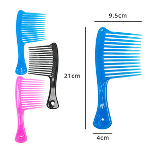 Commercio all'ingrosso della fabbrica pettine a pettine a denti larghi in plastica pettine piatto per denti Corse spazzola per capelli - Product Image 2