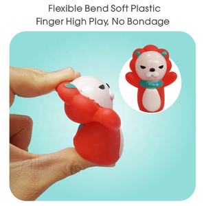 ของเล่นเพื่อการศึกษาของเด็กทารก,ของเล่นแบบมินิการ์ตูนหุ่นนิ้วสัตว์ของเล่นที่มีปฏิสัมพันธ์ผ่อนคลายตุ๊กตาปลายนิ้วซิลิโคนของเล่นตุ๊กตาขนาดเล็ก - Product Image 5