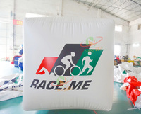 Marqueur de course flottant à l'eau Cube durable Bouée d'air Triathlon Marqueur gonflable spécifique