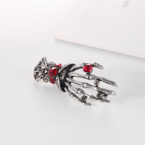 Accesorios para disfraces <span class=keywords><strong>de</strong></span> Halloween, broche <span class=keywords><strong>de</strong></span> aleación Punk para <span class=keywords><strong>mujer</strong></span>, broche <span class=keywords><strong>de</strong></span> diamantes <span class=keywords><strong>de</strong></span> imitación <span class=keywords><strong>de</strong></span> hip-hop, regalo <span class=keywords><strong>de</strong></span> fiesta <span class=keywords><strong>de</strong></span> moda, Calavera, flor <span class=keywords><strong>de</strong></span> pecho <span class=keywords><strong>de</strong></span> Palma - Product Image 4