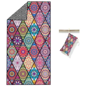 Serviette de plage légère en microfibre sans sable serviettes compactes minces absorbantes à séchage rapide grande serviette de voyage facile à emballer pour les vacances - Product Image 2