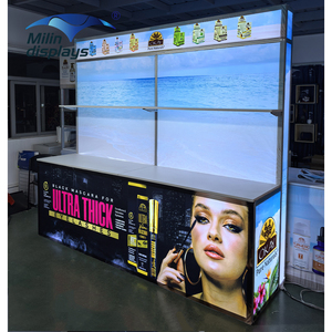 Étagères <span class=keywords><strong>de</strong></span> supermarché modulaires à double face avec éclairage LED rétroéclairé, <span class=keywords><strong>tours</strong></span> <span class=keywords><strong>de</strong></span> présentoirs lumineux, comptoirs <span class=keywords><strong>de</strong></span> salon professionnel, présentoirs marketing - Product Image 2