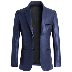 RNSHANGER Automne Nouveau Hommes Solide Couleur Vestes En Cuir Mode Coréenne Casual <span class=keywords><strong>Grande</strong></span> <span class=keywords><strong>Taille</strong></span> 6XL <span class=keywords><strong>7XL</strong></span> Lâche Costume En Cuir <span class=keywords><strong>Manteau</strong></span> - Product Image 4