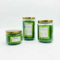 Vente en gros Grandes bougies en cire de soja parfumées de longue durée dans un bocal en verre pour le bain, le yoga et la méditation-pour les fêtes du Nouvel An et du Ramadan