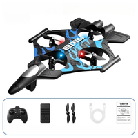 Avion de chasse télécommandé en mousse EPP 2,4 G avec lumière LED et rotation à 360°