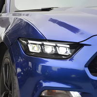 Ensemble de phares LED KGKB pour Ford Mustang 2015-2017, haute qualité, trois lentilles de projecteur, clignotants séquentiels, plug and play
