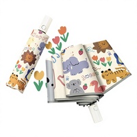 Parapluie de sécurité anti-choc pour enfants, motif animalier de dessin animé, baleines en fer, parapluie spécial pour les écolières du primaire