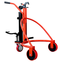 3 roues 350kg 55 gallons en acier tambour d'huile baril caddy chariot manuel tambour d'huile chariot