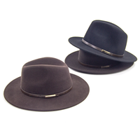 LiHua avec chaîne en or Michael Jackson noir Fedora chapeau hommes Fedora chapeaux laine feutre Design classique