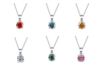 2025 classique 6.0mm coupe ronde D couleur VVS, pendentif Moissanite, bijoux en diamant Moissanite simpliste pour femmes