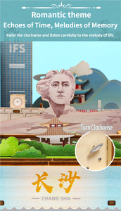 Caja de Música de Madera Skyline de Changsha, Rompecabezas 3D Educativo para Armar, de 51 a 100 Piezas, con Monumentos de la Ciudad, Coleccionable Creativo - Product Image 5