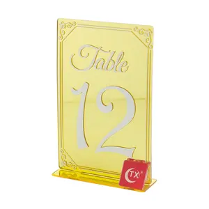 TX Printing Table Numbers Gold Decoration Wedding Decoration For Wedding Event For Wedding Reception and Decoration Supplier