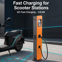 Chargeur rapide pour moto électrique 3,6 kW Type 6 pour station de recharge de scooter, personnalisable OEM, ultra-mince, 24,5 kg, sur pied