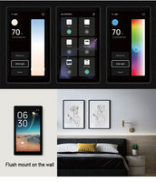 Portworld Écran tactile WIFI6 de luxe en métal de 5,5 pouces avec RK3576 4+32G Android 14 pour villa intelligente