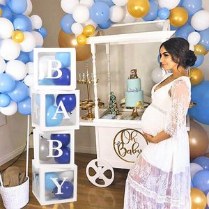 Personalizza lettera nome trasparente Baby Shower Balloon Box <span class=keywords><strong>1</strong></span> ° <span class=keywords><strong>compleanno</strong></span> decorazione per feste bambini ragazzo ragazza BabyShower decorazioni per matrimoni - Product Image 4