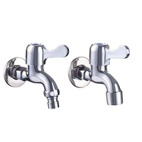 Robinet mural simple en alliage de zinc, poignée en plastique chromé, moderne, pour salle de bain, buanderie, jardin, OEM