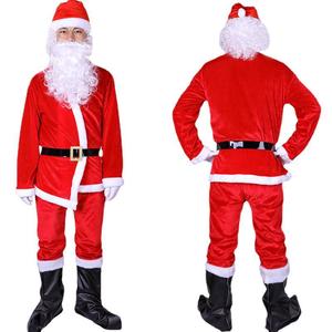 Per uomo adulto <span class=keywords><strong>donna</strong></span> oro velluto Babbo Natale Set Costume abito per le vacanze per le prestazioni della fabbrica all'ingrosso decorazioni natalizie - Product Image 5