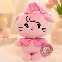 Série de jouets en peluche MIKKO Magic Hat, animaux en peluche mignons et doux de 25 cm, chat, lapin, ours, chiot, poupées en bonnet de nuit, ensemble cadeau