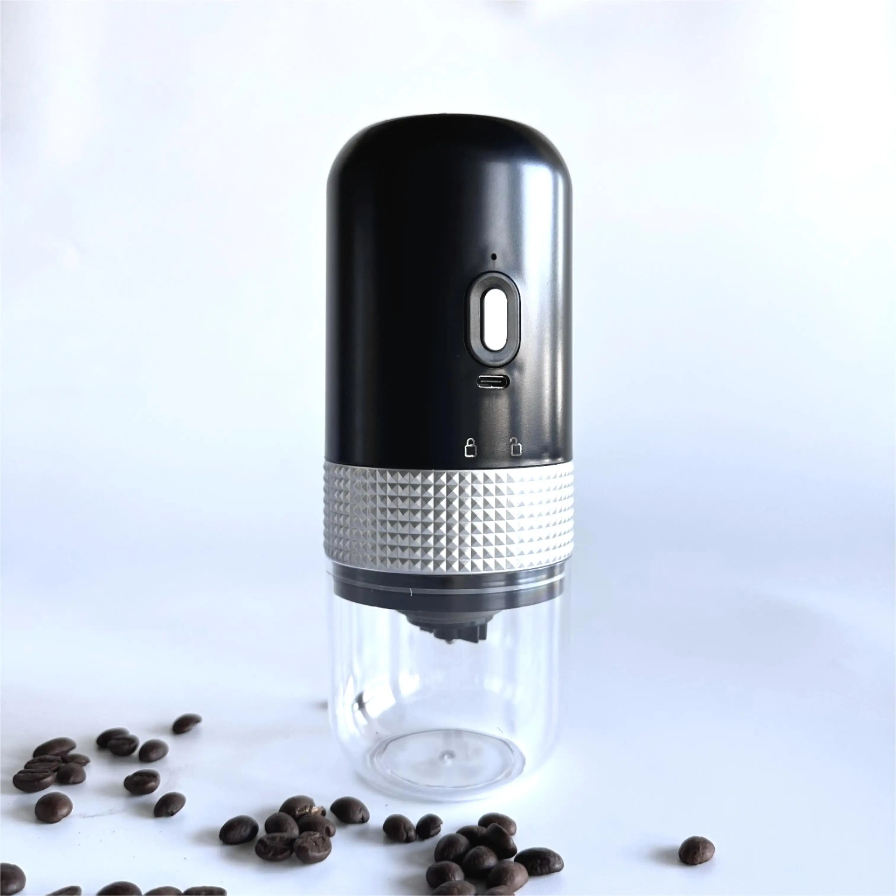 เครื่องบดกาแฟไฟฟ้าแบบชาร์จไฟได้ USB ขนาดเล็กสำหรับใช้ในครัวเรือน