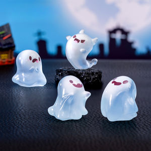 Venta al por mayor Micro paisaje creativo lindo luminoso Halloween pequeño fantasma muñeca ornamento - Product Image 4