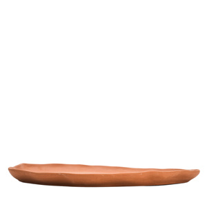 Piatto ovale in terracotta 39x30 cm per servire piatti da portata - Product Image 2