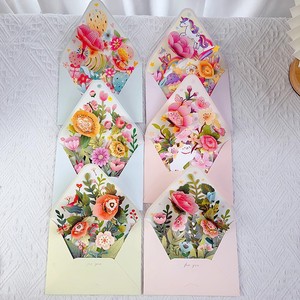 YUYANG New Romantic Flower Birthday Christmas <b>Card</b> 3D Pop-up Greeting <b>Cards</b> Set Postcard Party <b>Wedding</b> Decor Creative Gifts <b>Card</b> - Product Image 5