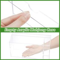 Accessoires et fournitures de Mahjong : Boîte de rangement personnalisée en acrylique pour tuiles de Mahjong américain avec design coulissant
