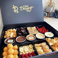 Boîtes à pâtisserie en carton alimentaire pour donuts, biscuits, desserts à emporter, gaufres, emballages à compartiments pour éclairs