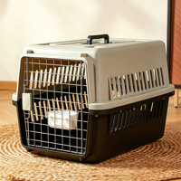 Valise de transport respirante en plastique pour animaux de compagnie, portable, pour extérieur, pour chat et chien, accessoires de voyage pour voiture, vente en gros OEM
