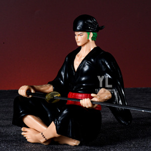 2024ใหม่หุ่นอนิเมะแอคชั่น Luffy Zoro ขนาด10ซม./3.93นิ้วสำหรับตกแต่งเค้กโต๊ะในรถบ้าน - Product Image 3